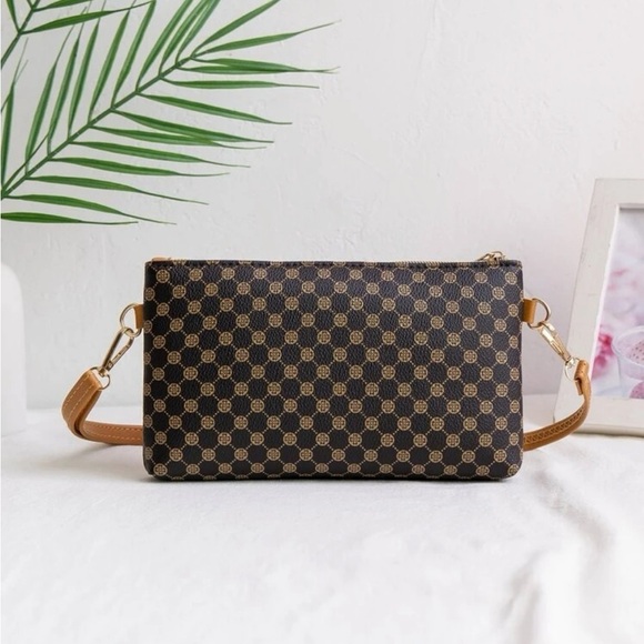 ⚠️Clearance Coffee Brown Print Crossbody Bag - Picture 2 of 4